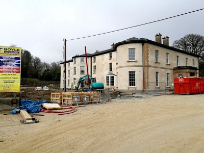 Rockhill barracks, letterkenny, Co Donegal. Injection damp proofing, dry rot treatment by Tirconaill damp proofing